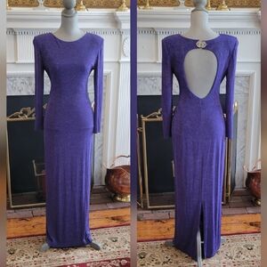 Vtg 90's Sparkle Violet Gown